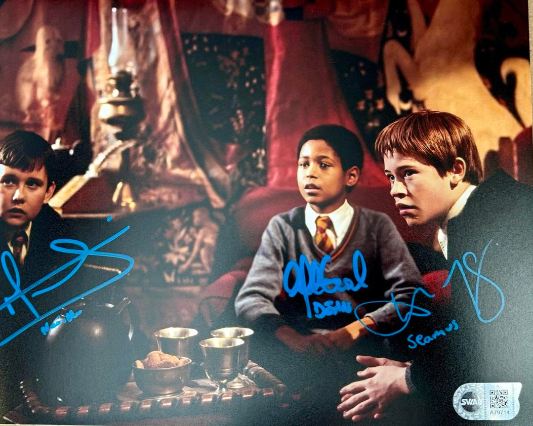 Matthew Lewis, Devon Murray, Alfred Enoch Harry Potter Signed 8x10 Photo *RARE* - SWAU